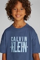 Calvin Klein Jeans t-shirt bawełniany dziecięcy IB0IB02448.PPYA granatowy
