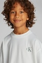 Calvin Klein Jeans tricou de bumbac pentru copii IB0IB02449.PPYA alb