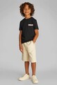 Детская хлопковая футболка Calvin Klein Jeans хлопок чёрный IB0IB02451.PPYA