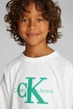 Дитяча бавовняна футболка Calvin Klein Jeans IB0IB02452.PPYA білий