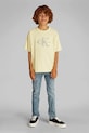 Calvin Klein Jeans tricou de bumbac pentru copii imprimeu galben IB0IB02452.PPYA