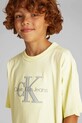 Calvin Klein Jeans tricou de bumbac pentru copii IB0IB02452.PPYA galben