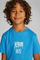Calvin Klein Jeans t-shirt bawełniany dziecięcy IB0IB02456.128.176.PPYA niebieski