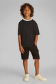 Calvin Klein Jeans gyerek pamut póló pamut fekete IB0IB02457.PPYA