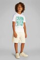 Дитяча бавовняна футболка Calvin Klein Jeans бавовна білий IB0IB02459.104.116.PPYA