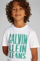 Дитяча бавовняна футболка Calvin Klein Jeans IB0IB02459.104.116.PPYA білий