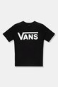 Vans tricou de bumbac pentru copii CLASSIC print negru VN0A3W76BLK1
