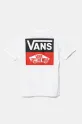 Παιδικό βαμβακερό μπλουζάκι Vans OG LOGO VN000GDGWHT1 λευκό SS25