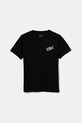 Vans tricou de bumbac pentru copii Stuck On print negru VN000MMKBLK1
