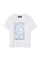 Karl Lagerfeld tricou de bumbac pentru copii print alb Z30563.86.108