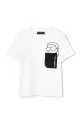 Karl Lagerfeld tricou de bumbac pentru copii Z30423.114.150 alb SS25