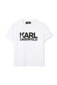 Karl Lagerfeld tricou de bumbac pentru copii print alb Z30435.114.150