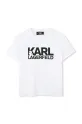 Karl Lagerfeld tricou de bumbac pentru copii print alb Z30435.162.174