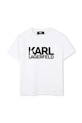 Детска памучна тениска Karl Lagerfeld памук бял Z30435.162.174