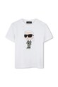 Дитяча бавовняна футболка Karl Lagerfeld бавовна білий Z30437.162.174