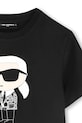 Băieți Karl Lagerfeld tricou de bumbac pentru copii Z30438.114.150 negru