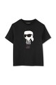 Karl Lagerfeld gyerek pamut póló pamut fekete Z30438.162.174