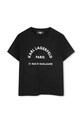 Детская хлопковая футболка Karl Lagerfeld Z30439.114.150 чёрный SS25