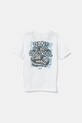 Vans tricou de bumbac pentru copii Old Skool VN000MKUWHT1 alb SS25