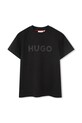 HUGO tricou de bumbac pentru copii G00333.162.174 negru SS25