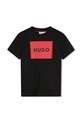 HUGO tricou de bumbac pentru copii print negru G00334.102.108