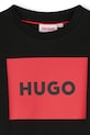 Detské bavlnené tričko HUGO G00334.114.150 čierna SS25