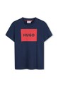 Детская хлопковая футболка HUGO хлопок тёмно-синий G00334.162.174