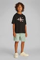 Calvin Klein Jeans tricou de bumbac pentru copii print negru IB0IB02453.PPYA