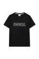 Dětské bavlněné tričko BOSS kulatý černá J52034.114.150