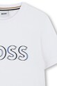 Chlapec Detské bavlnené tričko BOSS J52034.162.174 biela