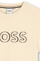 Мальчик Детская хлопковая футболка BOSS J52034.162.174 бежевый