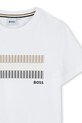 Chłopiec BOSS t-shirt bawełniany dziecięcy J52035.114.150 biały