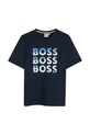 Дитяча бавовняна футболка BOSS бавовна темно-синій J52038.114.150