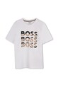 Detské bavlnené tričko BOSS bavlna biela J52038.162.174