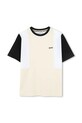 BOSS t-shirt bawełniany dziecięcy okrągły beżowy J52039.114.150
