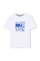 BOSS t-shirt bawełniany dziecięcy J52044.114.150 biały SS25
