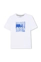 BOSS t-shirt bawełniany dziecięcy J52044.114.150 biały SS25