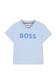 Детская хлопковая футболка BOSS хлопок голубой J52105.86.94