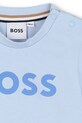 Αγορίστικα Μωρό βαμβακερό μπλουζάκι BOSS J52105.86.94 μπλε