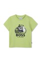 BOSS tricou din bumbac pentru bebelusi print verde J52110.86.94