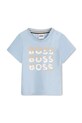 BOSS tricou din bumbac pentru bebeluși print albastru J52113.67.81