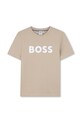 Детская хлопковая футболка BOSS хлопок бежевый J52030.102.108