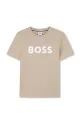 BOSS t-shirt bawełniany dziecięcy nadruk beżowy J52030.114.150