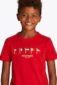 Детская хлопковая футболка Tommy Hilfiger KB0KB09532.116.122.PPYA красный