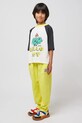 Bobo Choses tricou de bumbac pentru copii Hello Joy 125AC016 alb