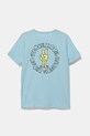Under Armour t-shirt dziecięcy PEACE LOVE SS 1390009 niebieski SS25