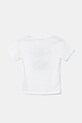 United Colors of Benetton tricou de bumbac pentru copii 3I1XG10IJ.P.Seasonal alb SS25