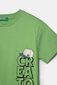 Băieți United Colors of Benetton tricou de bumbac pentru copii 3I1XG10IJ.P.Seasonal verde