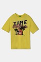 Dětské bavlněné tričko United Colors of Benetton kulatý žlutá 3I1XC10O4.G.Seasonal