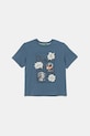 Παιδικό βαμβακερό μπλουζάκι United Colors of Benetton στάμπα μπλε 35RYG10I7.P.Seasonal